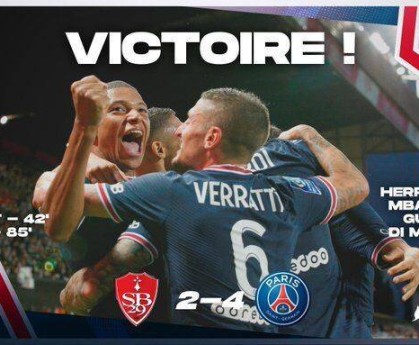  巴黎,圣日耳曼豪取十连胜领跑积分榜,姆巴佩破门锁定胜局  